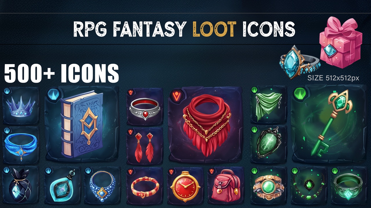 Media 1 for listing RPG Fantasy Loot Icons