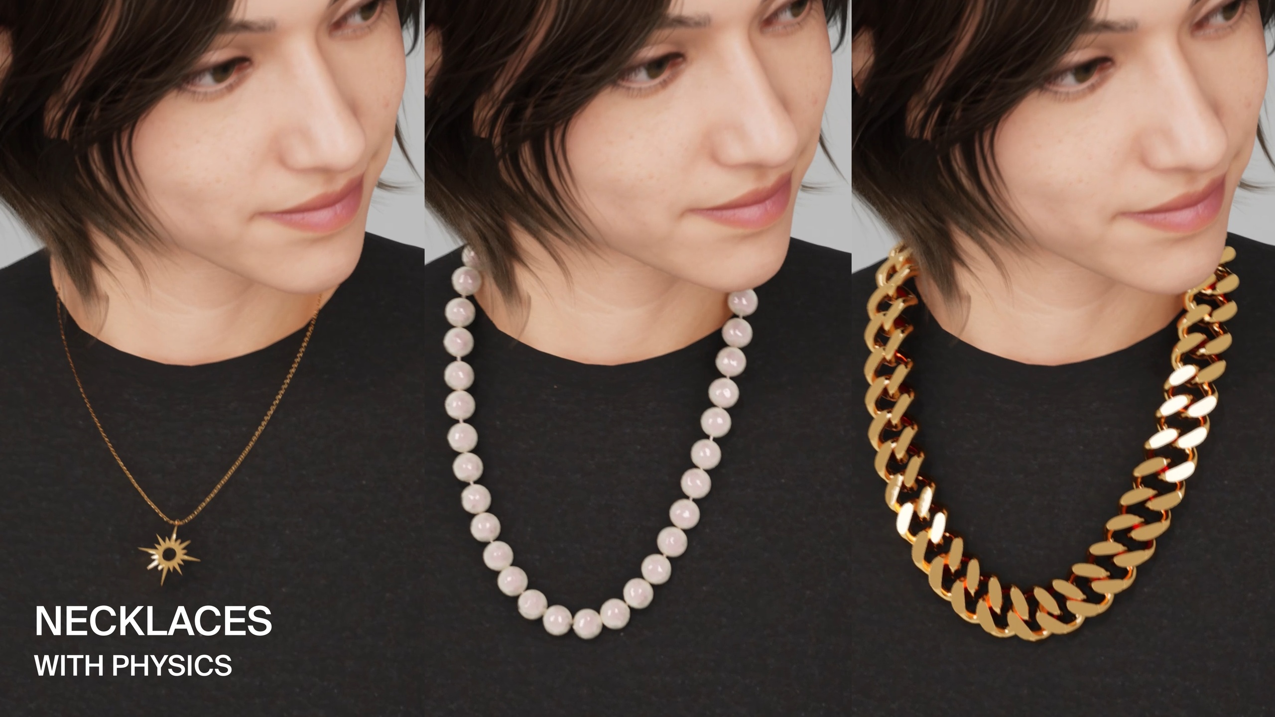 Media 1 for listing Real-Time Physics Necklaces for MetaHumans
