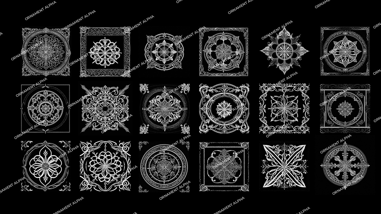 Media 1 for listing Ornament Decal & Alpha Pack Vol. 01 | 50 Decorative Designs