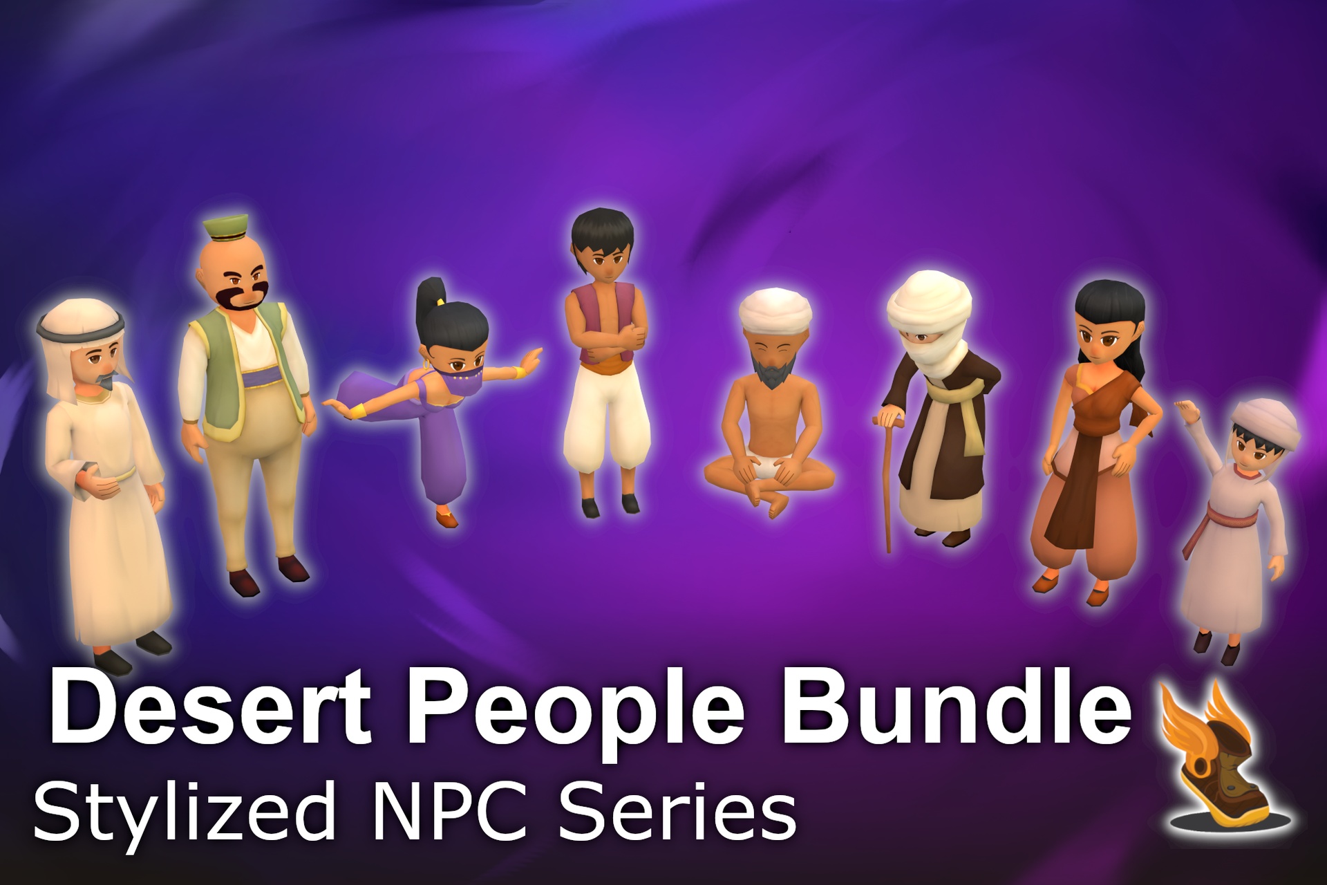 Media 1 for listing Stylized NPC - Desert People Bundle
