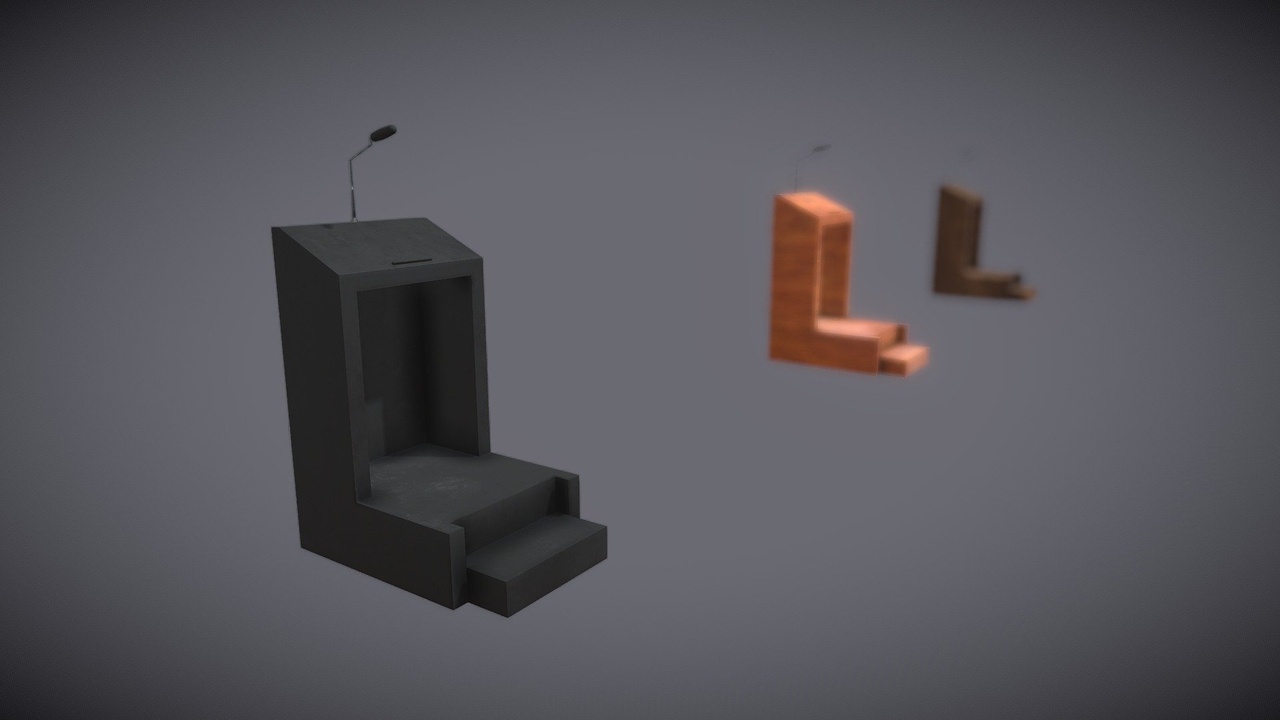 Media 1 for listing Old Pedestal Lectern Podium many PBR