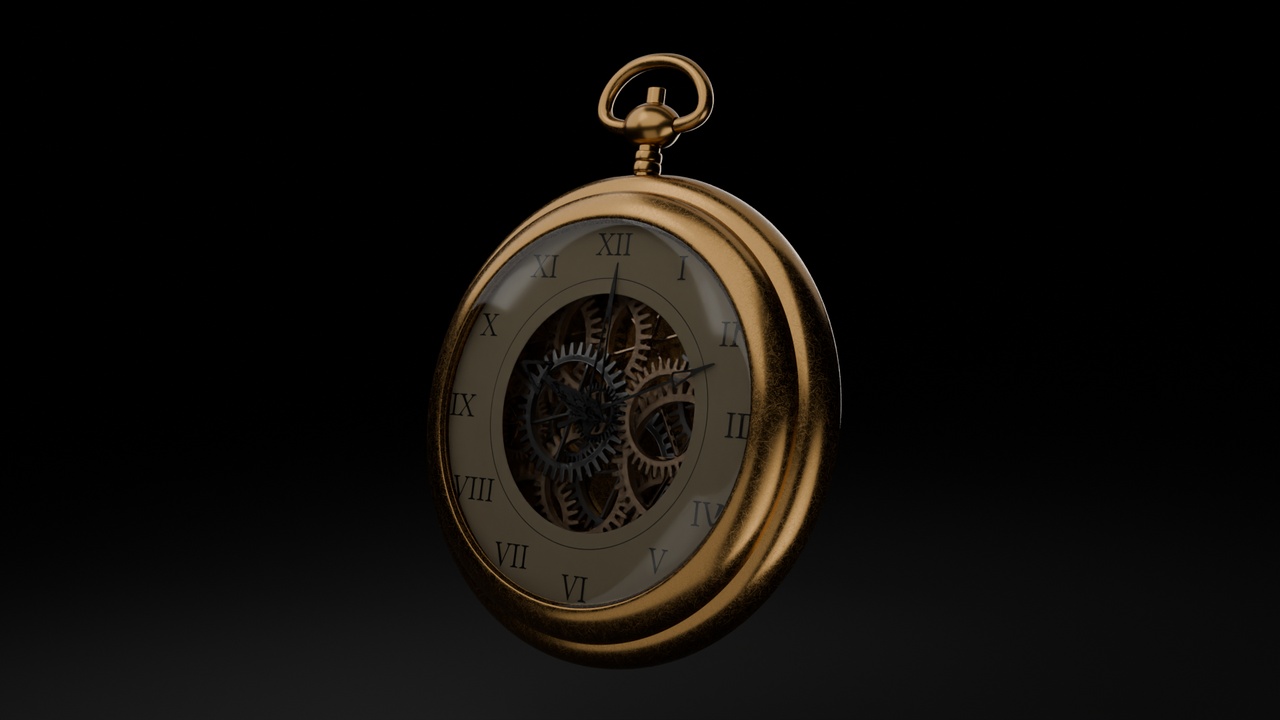 Media 1 for listing Vintage Steampunk Pocket Watch low-Poly Low-poly 3D model