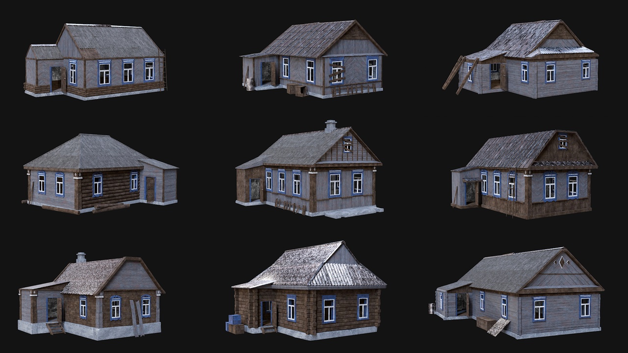 Soviet Russian Houses and Cabins