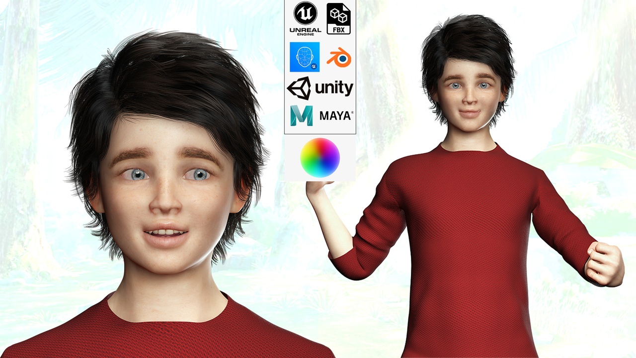 出品Realistic Boy Child Riggedのメディア1
