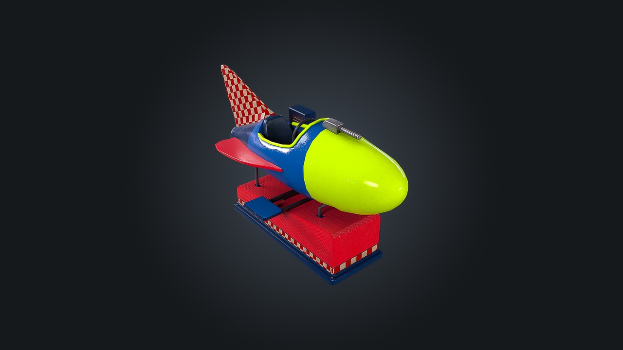Media 1 for listing Arcade Rocket Ride V1 – Game Machine – Game Ready PBR