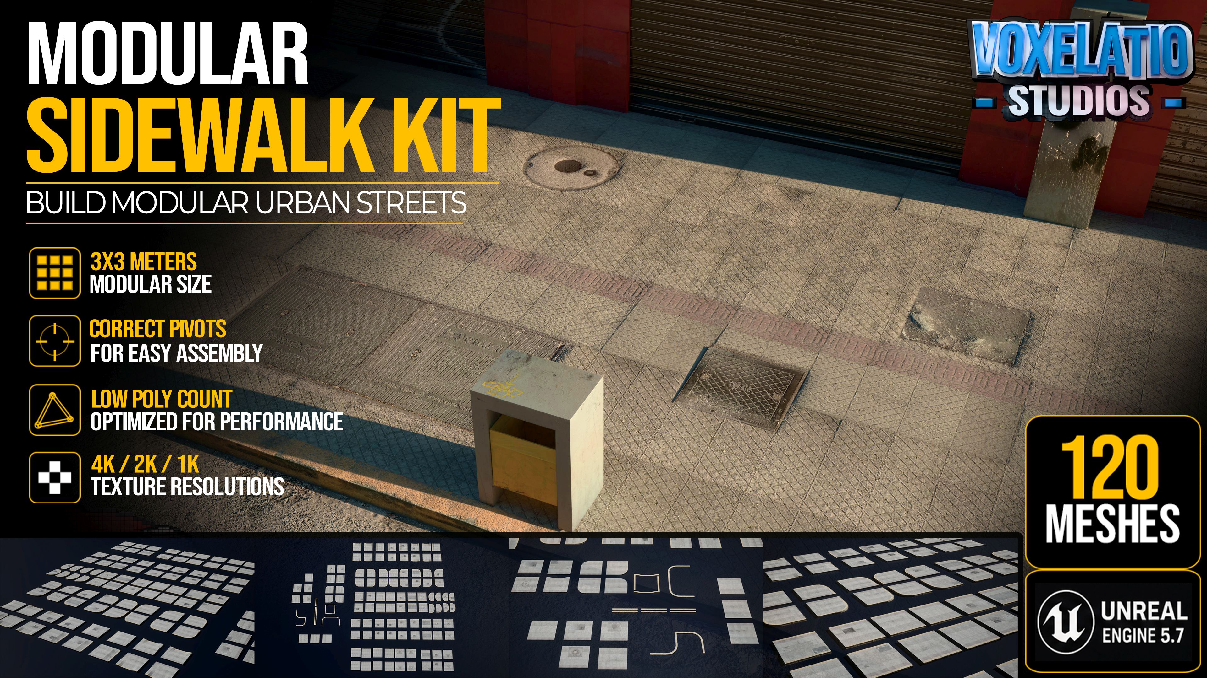 Modular Urban Sidewalk Kit | Fab
