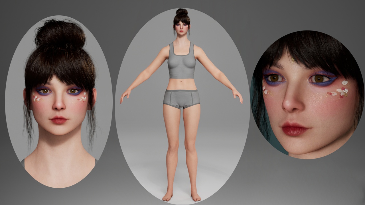 Media 1 for listing Editable Metahuman Beauty - Li Ling.With hair, no clothing included.