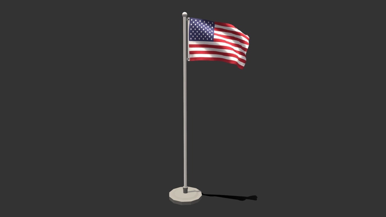 Media 1 for listing Low Poly Seamless Animated USA Flag