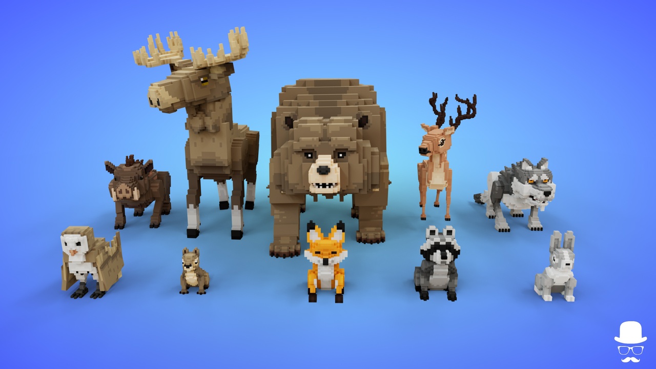 Media 1 for listing Voxel Forest Animals Pack