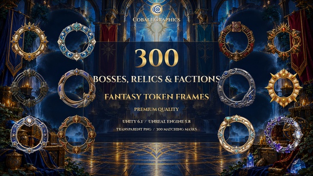 300 Boss & Faction Frames — Cobalt Game Assets
