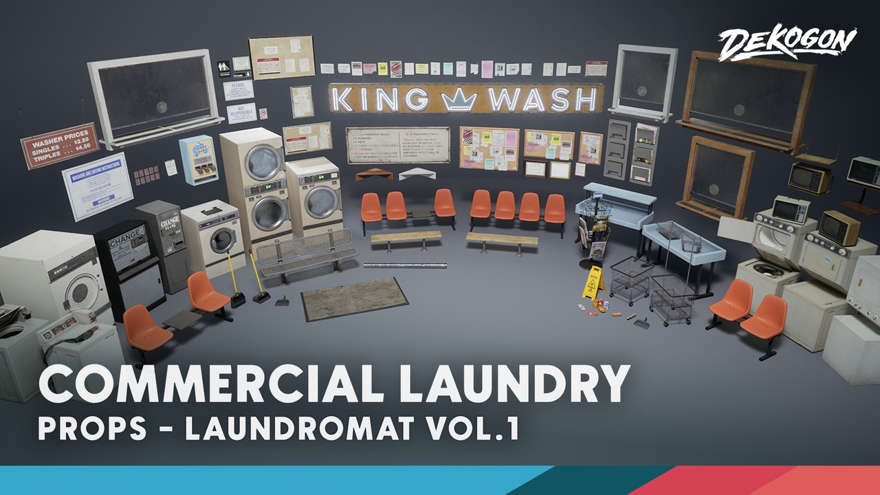 Media 1 for listing Laundry VOL.1 - Commercial Laundromat (Nanite and Low Poly)