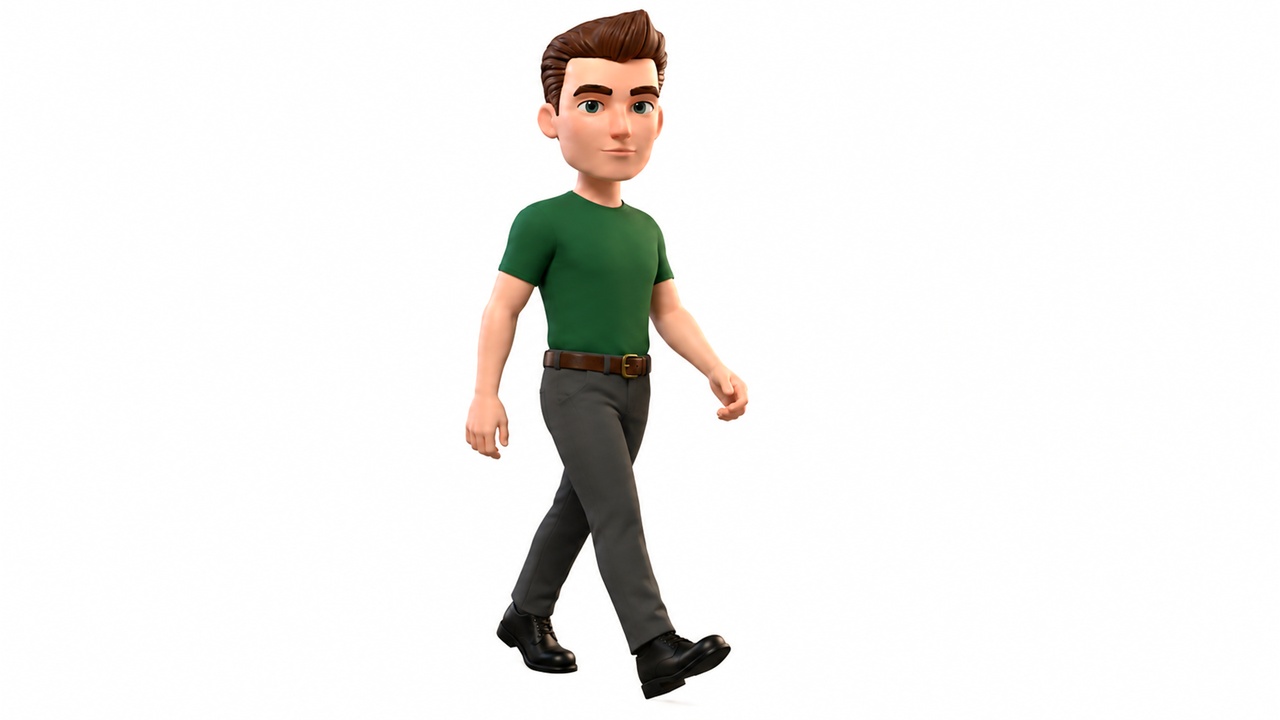 Media 1 for listing Stylized Character Cartoon Casual Boy Rigged and Animated