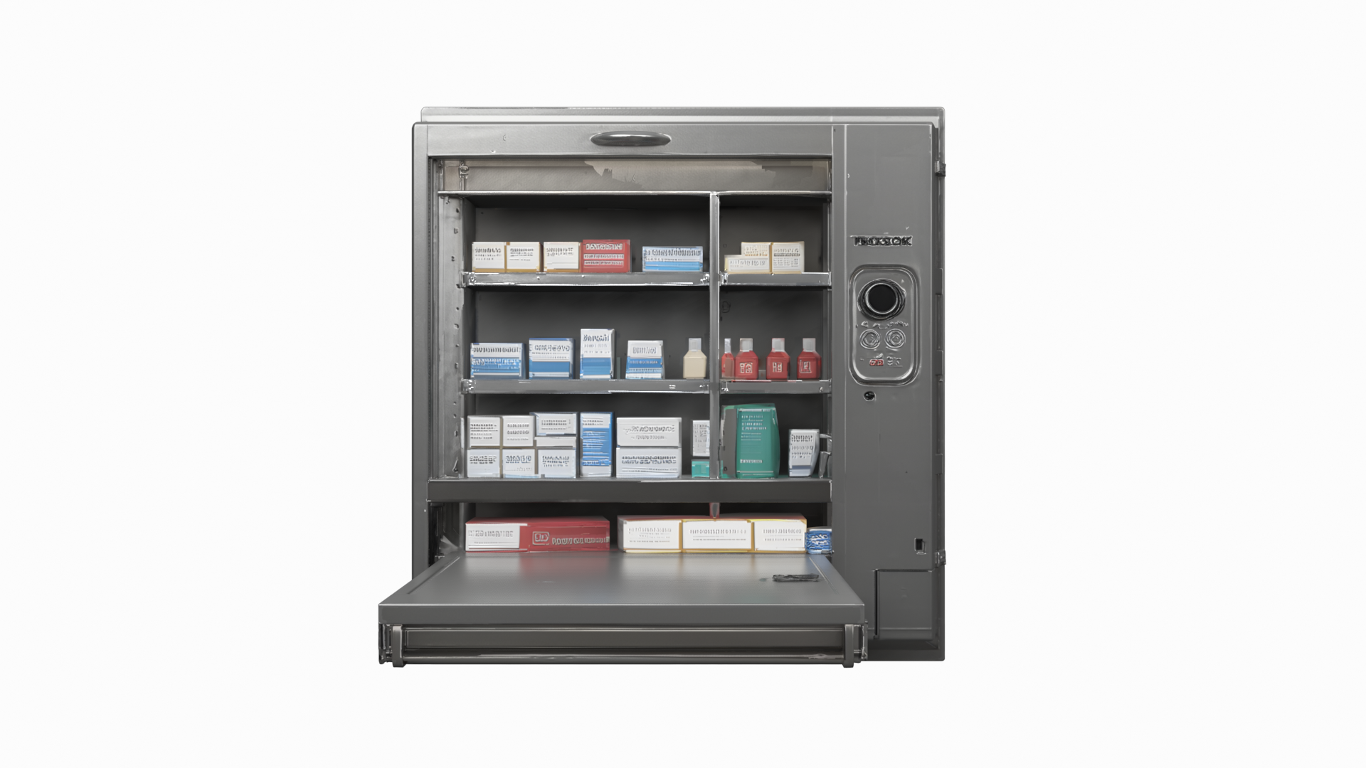 3D Professional Pharmacy Dispensing Window with Secure Pass-Through ...