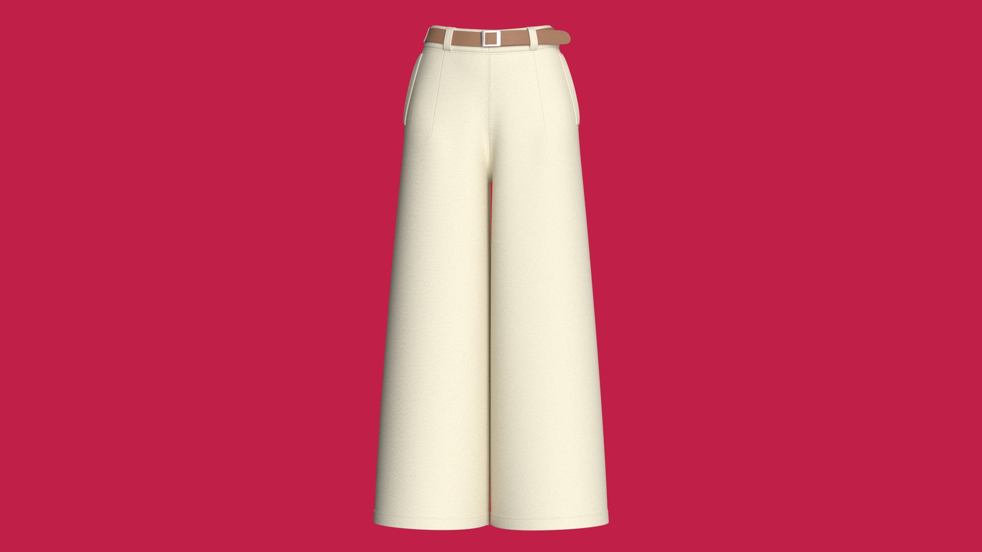 Media 1 for listing Girls High - Waisted Wide Leg Pant With Belt | High Poly