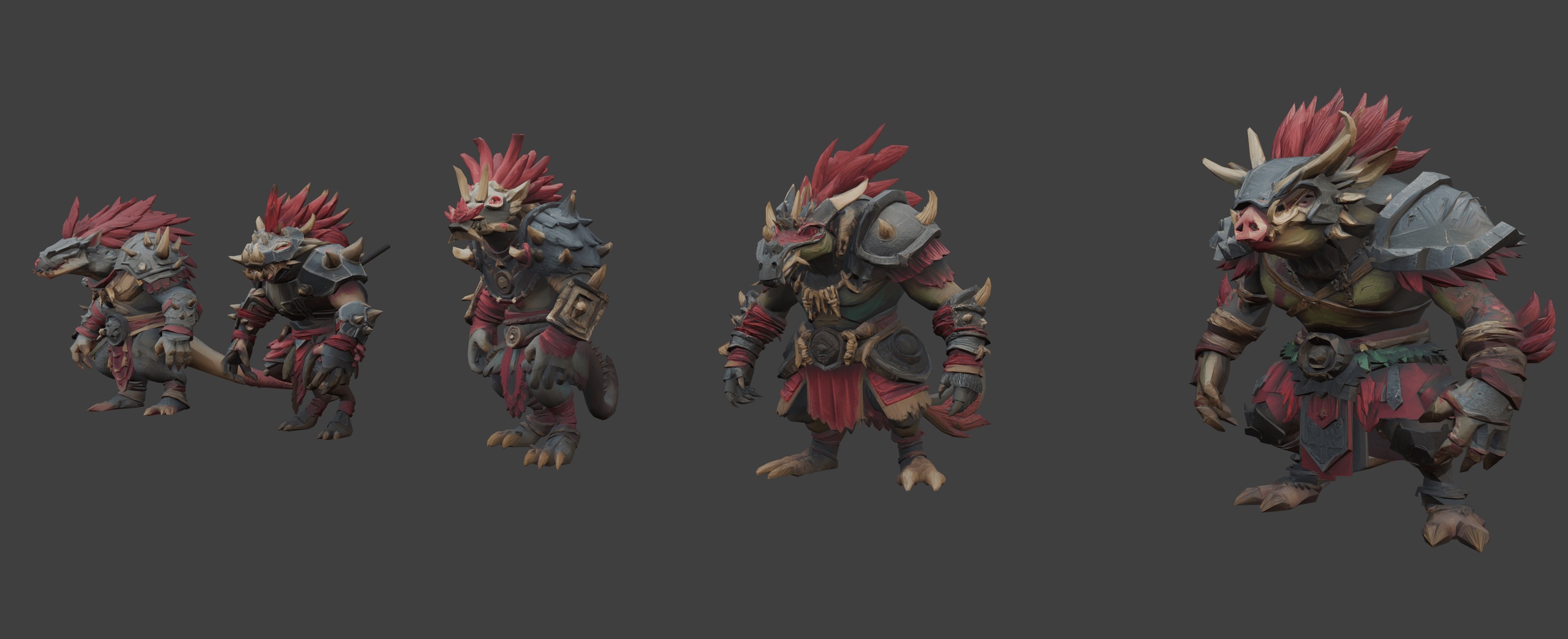 Media 1 for listing Fantasy Spiked Beast Marauders 🔥(LowPoly)