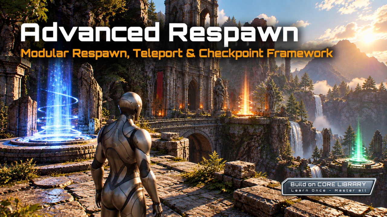 Media 1 for listing Advanced Respawn – Modular Respawn, Teleport & Checkpoint Framework