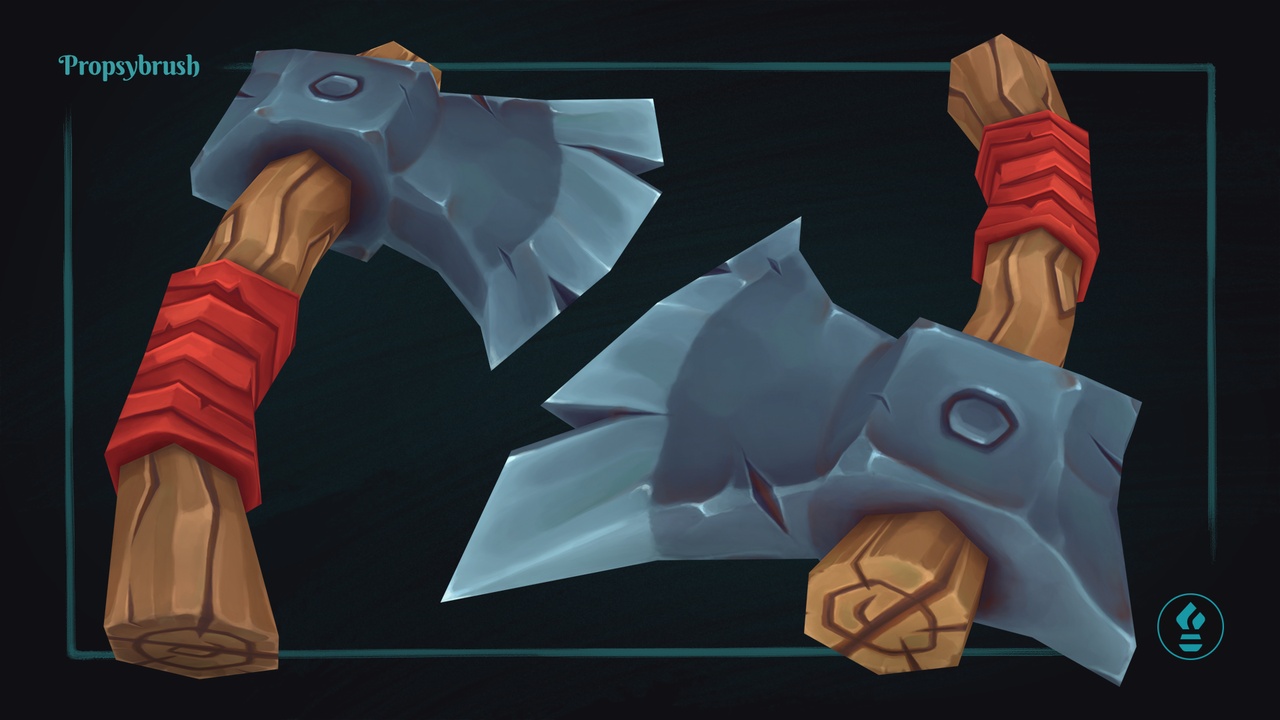 Media 1 for listing Low Poly Stylized Axe – Hand-Painted Game-Ready 3D Asset