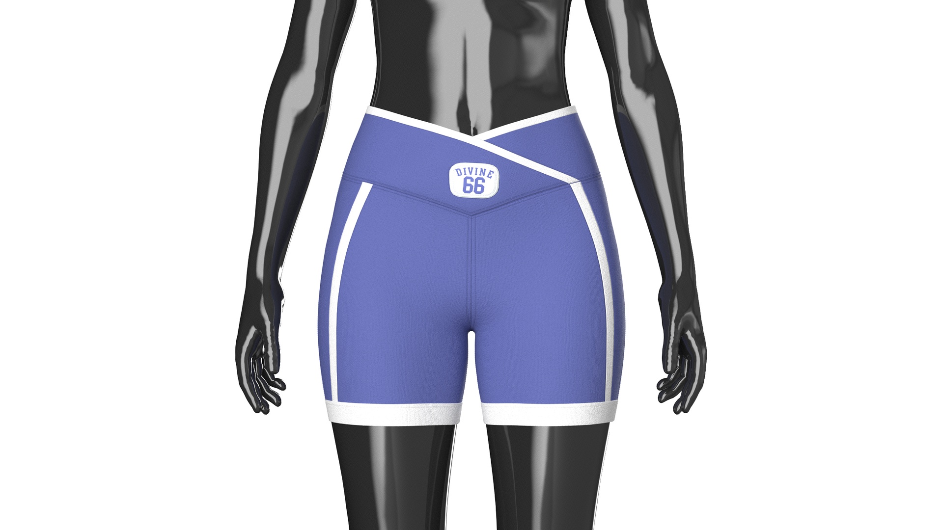 Media 1 for listing Girls Crossover Waistband Shorts With Patch | High Poly