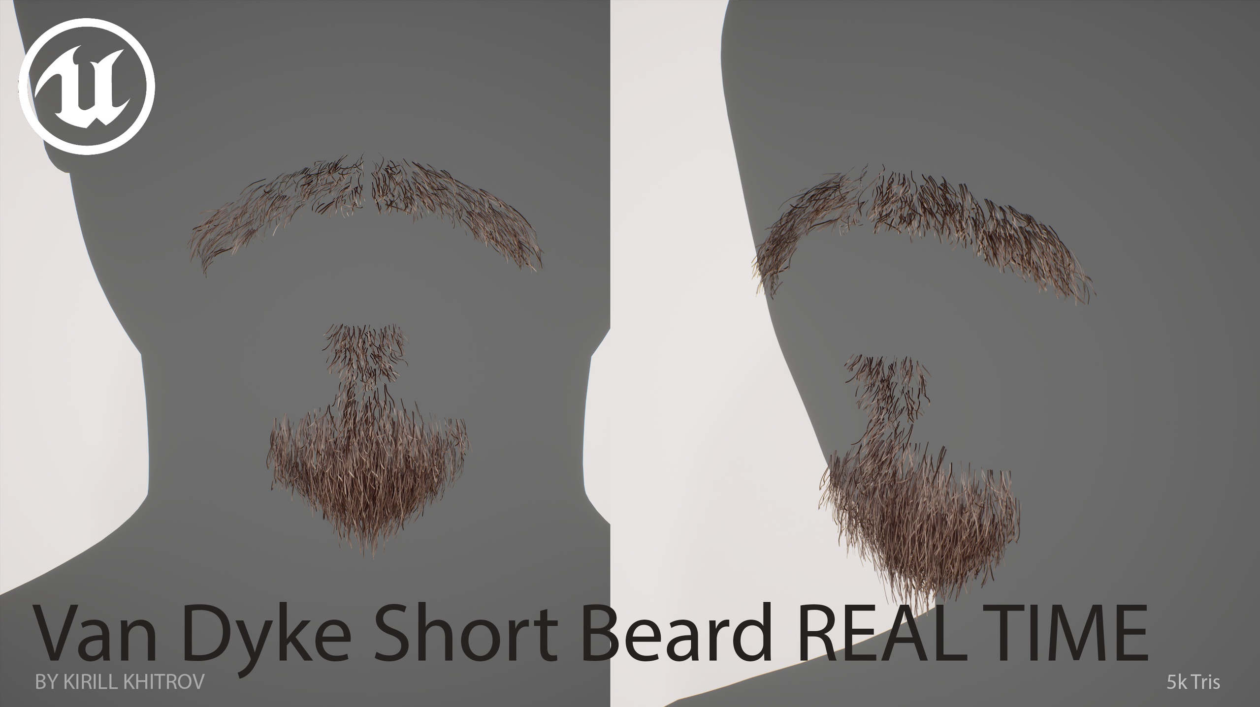 Media 1 for listing Natural Van Dyke Goatee Real Time Facial Hair 36