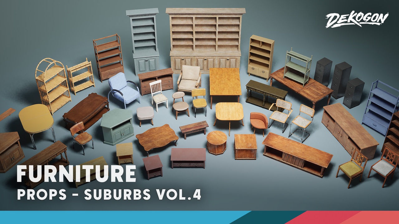 商品 Suburbs VOL.4 - Furniture (Nanite and Low Poly) 的媒体 1