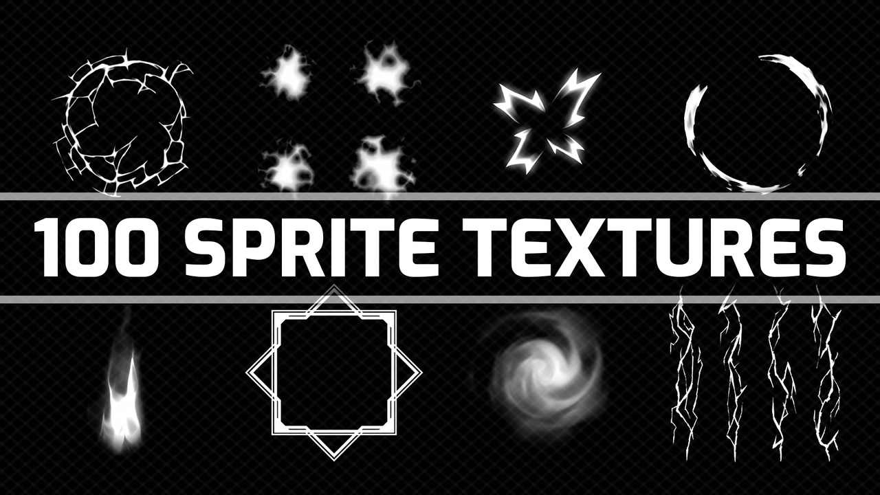 Media 1 for listing Sprite Texture Pack - 100 Sprites Textures for VFX & Shaders