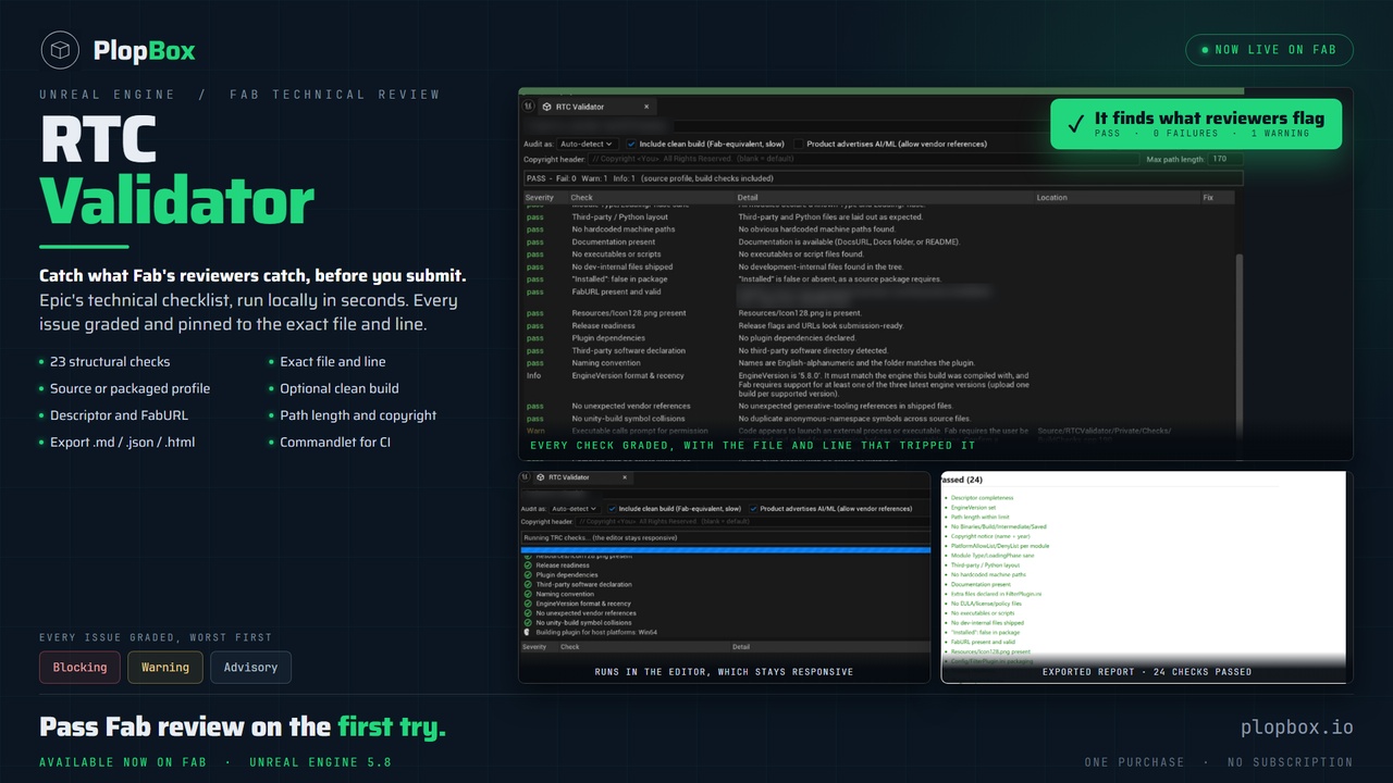 Media 1 for listing RTC Validator: TRC Pre-Submission Checker for Fab