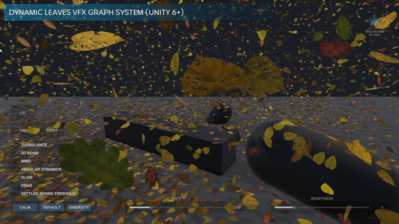Media 1 for listing Leaves VFX — Physics & Aerodynamics System · URP & HDRP