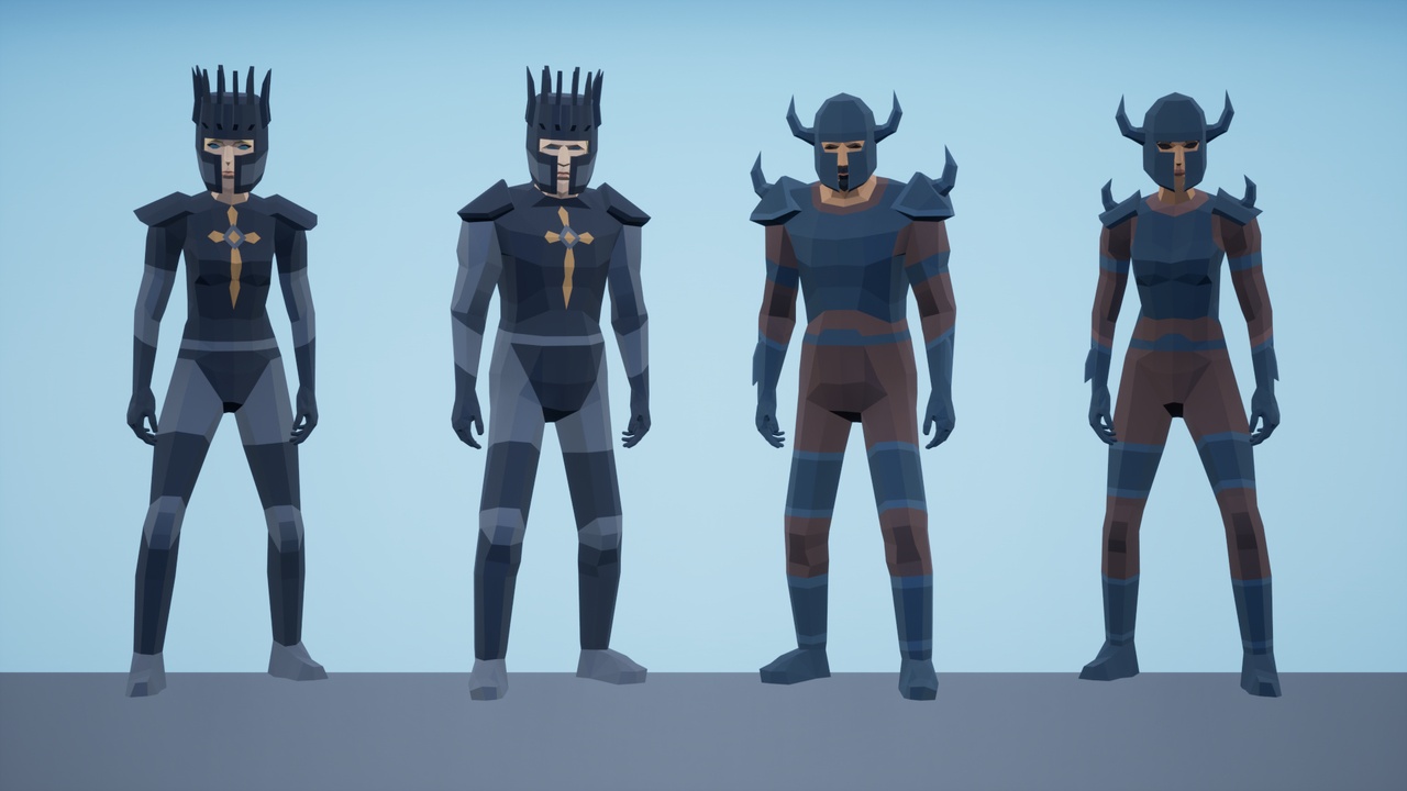 Low Poly - Gladiator and Knight 제품 등록을 위한 미디어 1개