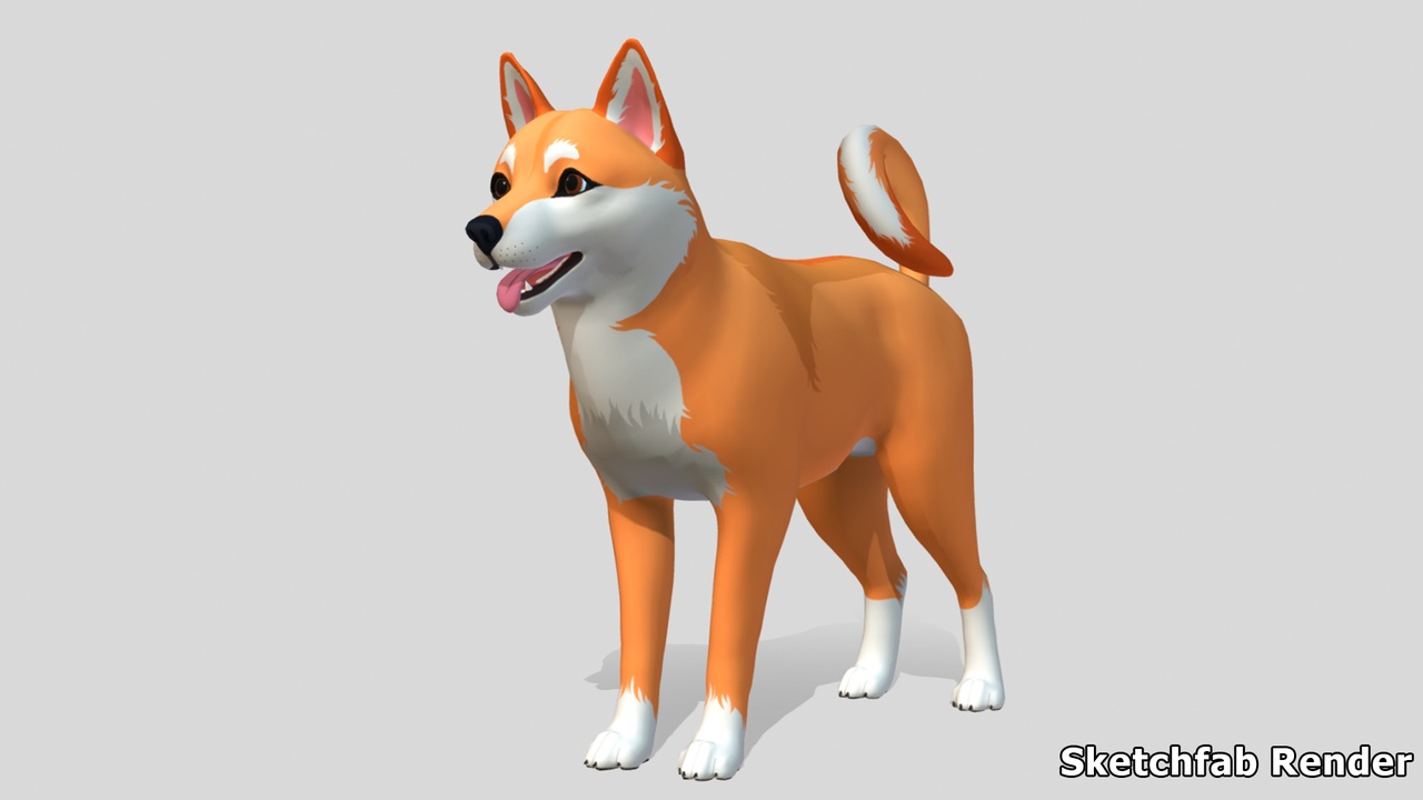 Media 1 for listing Cartoon Dog - Shiba Inu