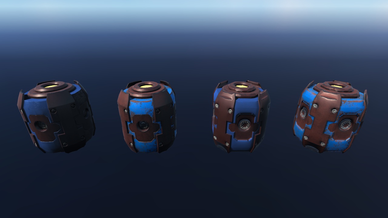 Media 1 for listing PBR sci-fi exterior props: 10 barrels