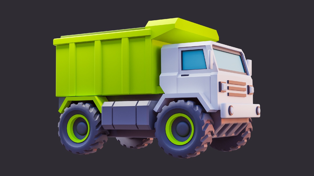 Media 1 for listing Low Poly Dump Truck