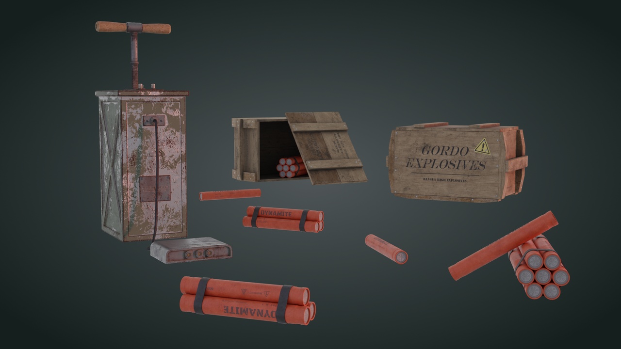 Media 1 for listing Dynamite Explosives Pack - PBR Game Ready