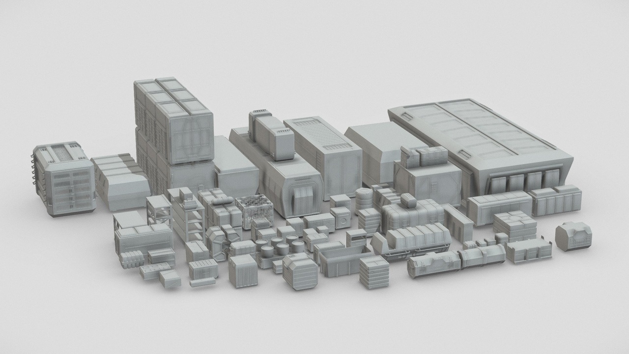 Media 1 for listing Sci-fi Crates Ultimate Kitbash Pack