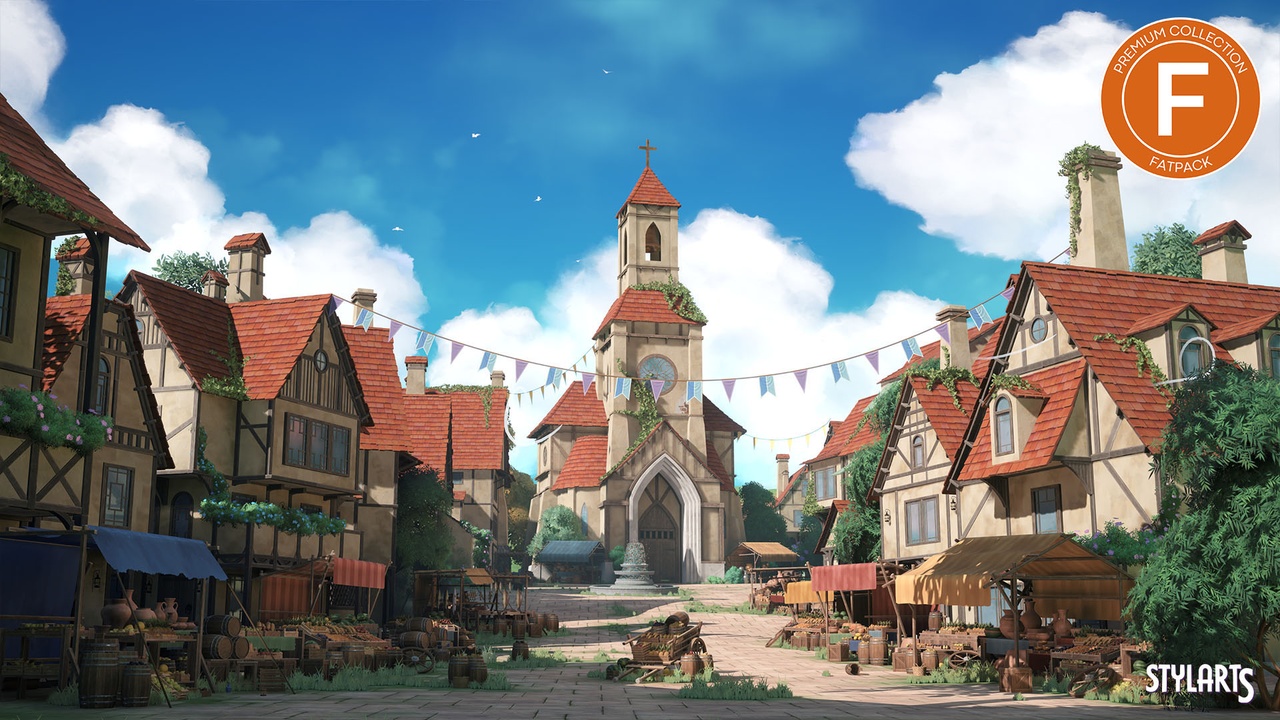 Media 1 for listing Stylized Medieval Market Fatpack