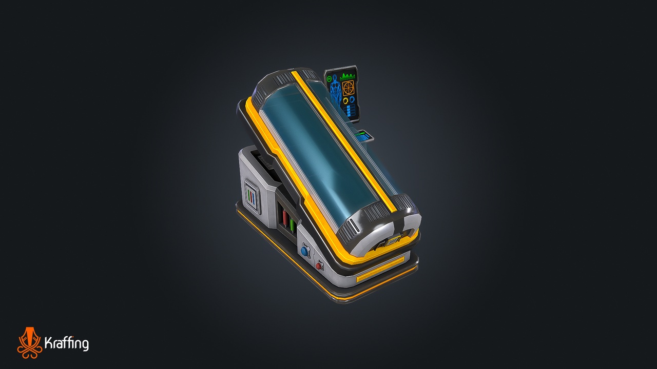 Media 1 for listing SCI-FI Hibernation Pod V1 - Futuristic Chamber – Game Ready PBR
