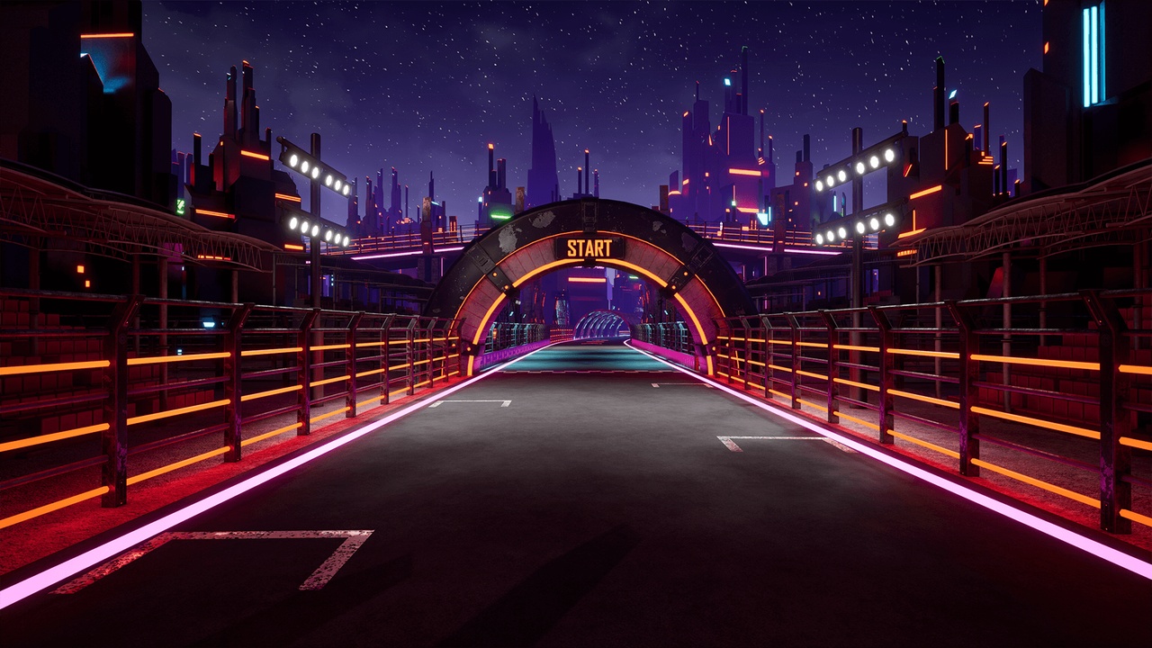 Neon Drift - Cyber Racing Track | Fab