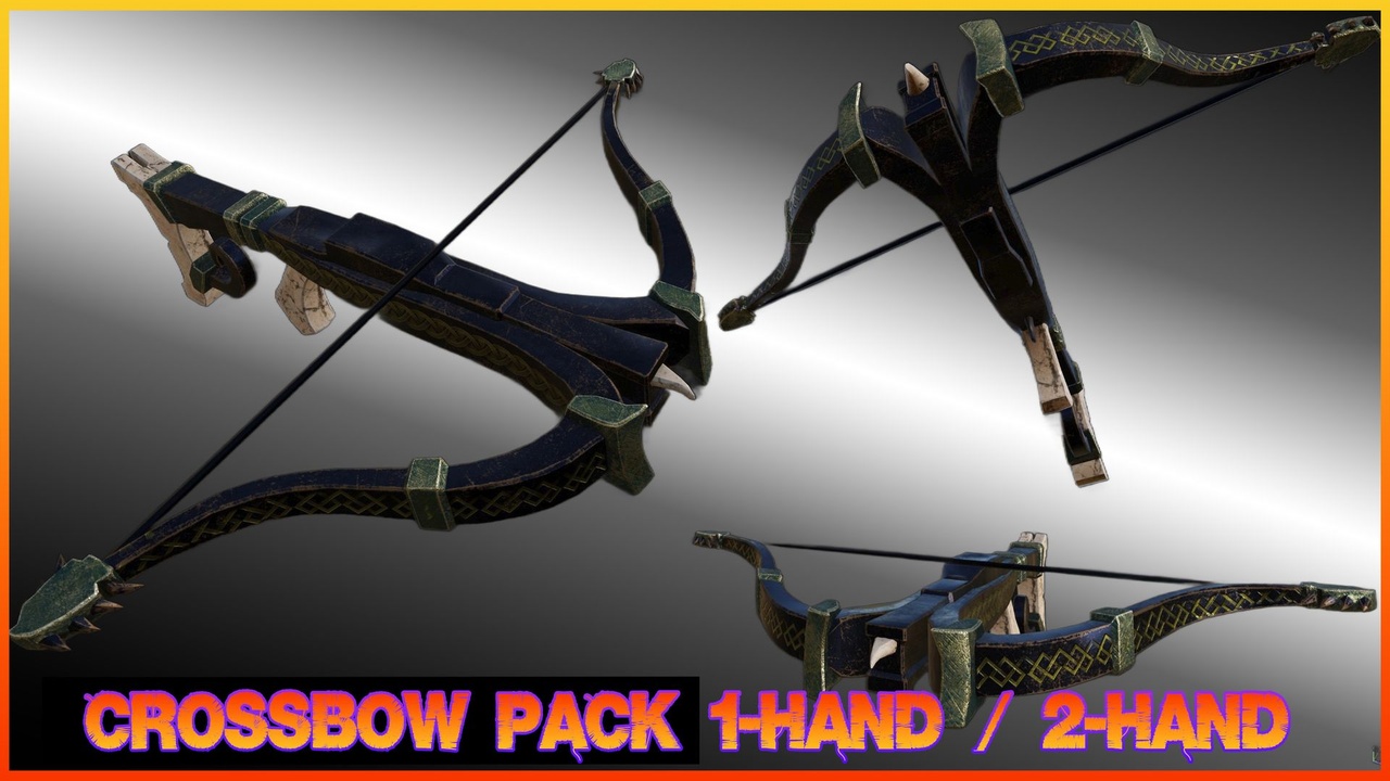 Media 1 for listing Animated Crossbow Pack - 1 Hand and 2 Hands