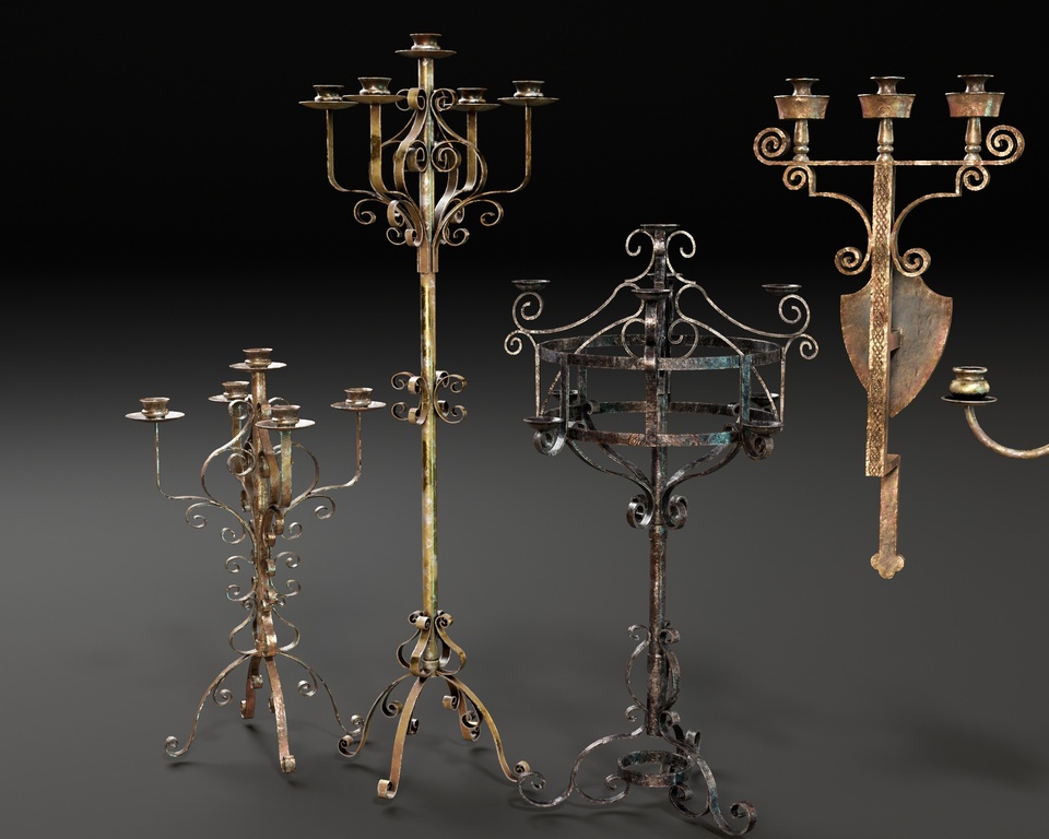 Gothic Candelabra Set 3 | Fab