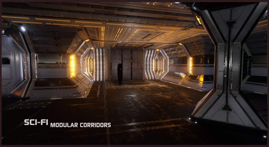 Scifi Modular Corridors V5 | Fab