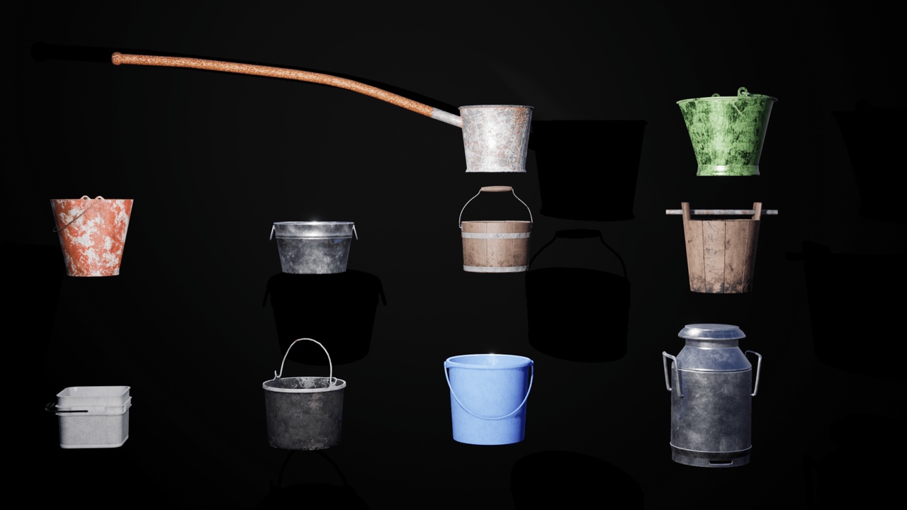 Media 1 for listing Realistic Buckets Pack - 10 Variations
