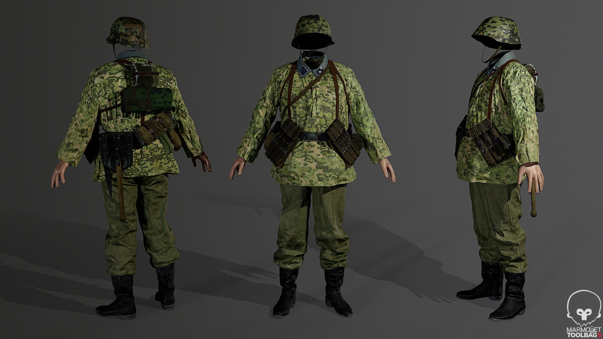 SS soldier ww2 german pbr | Fab