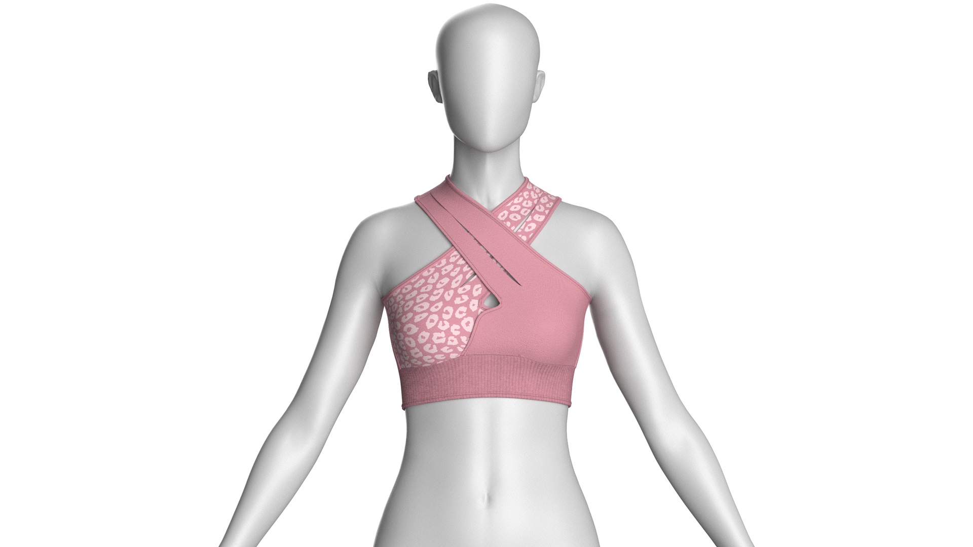 Media 1 for listing Girls Cross Halter Bralette | High Poly