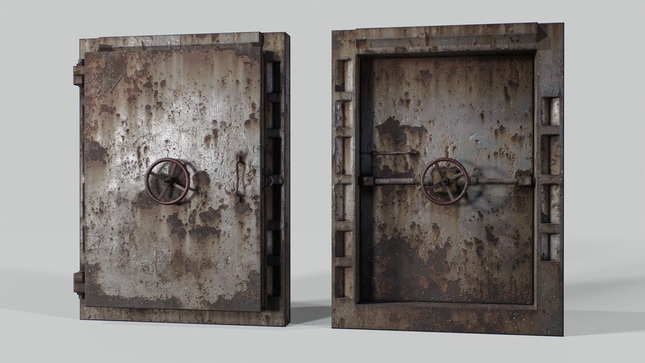 Media 1 for listing Bunker door / Bunker gate 09 Low-poly 3D model