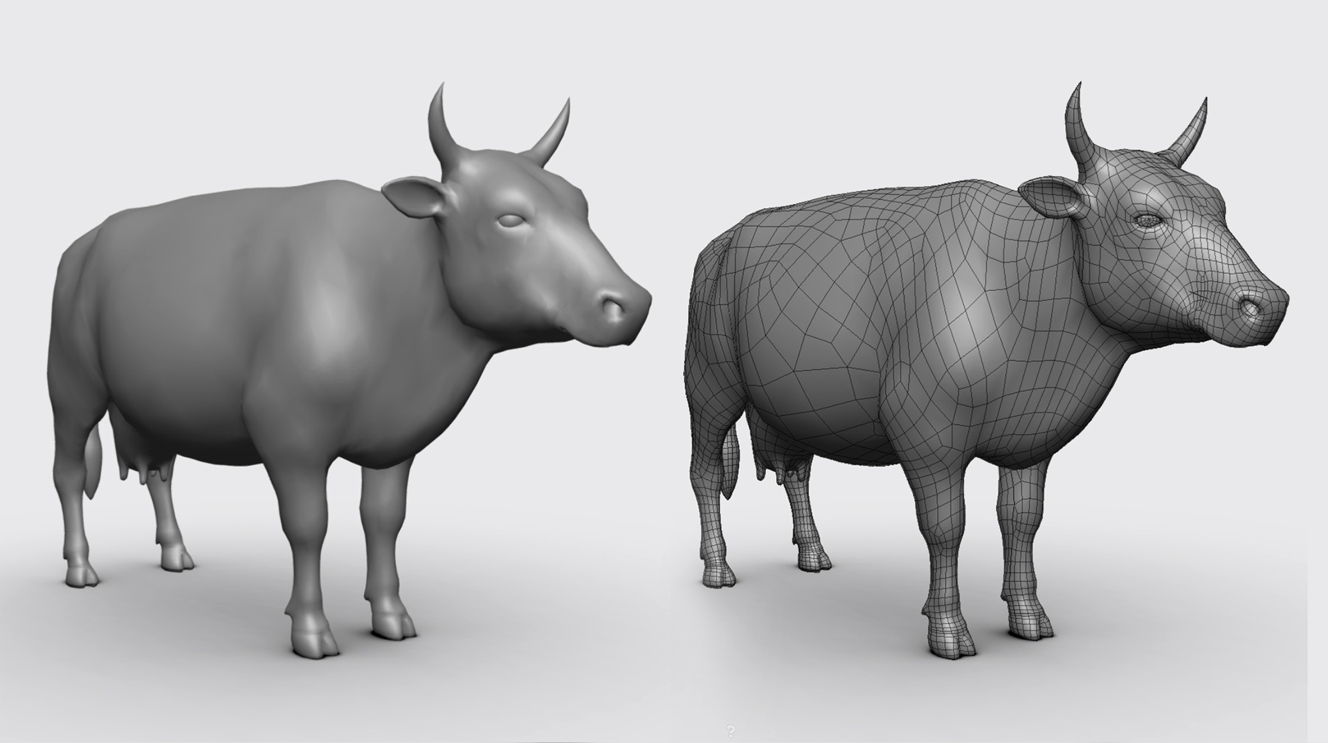 Media 1 for listing Cow - Topology + UV Map