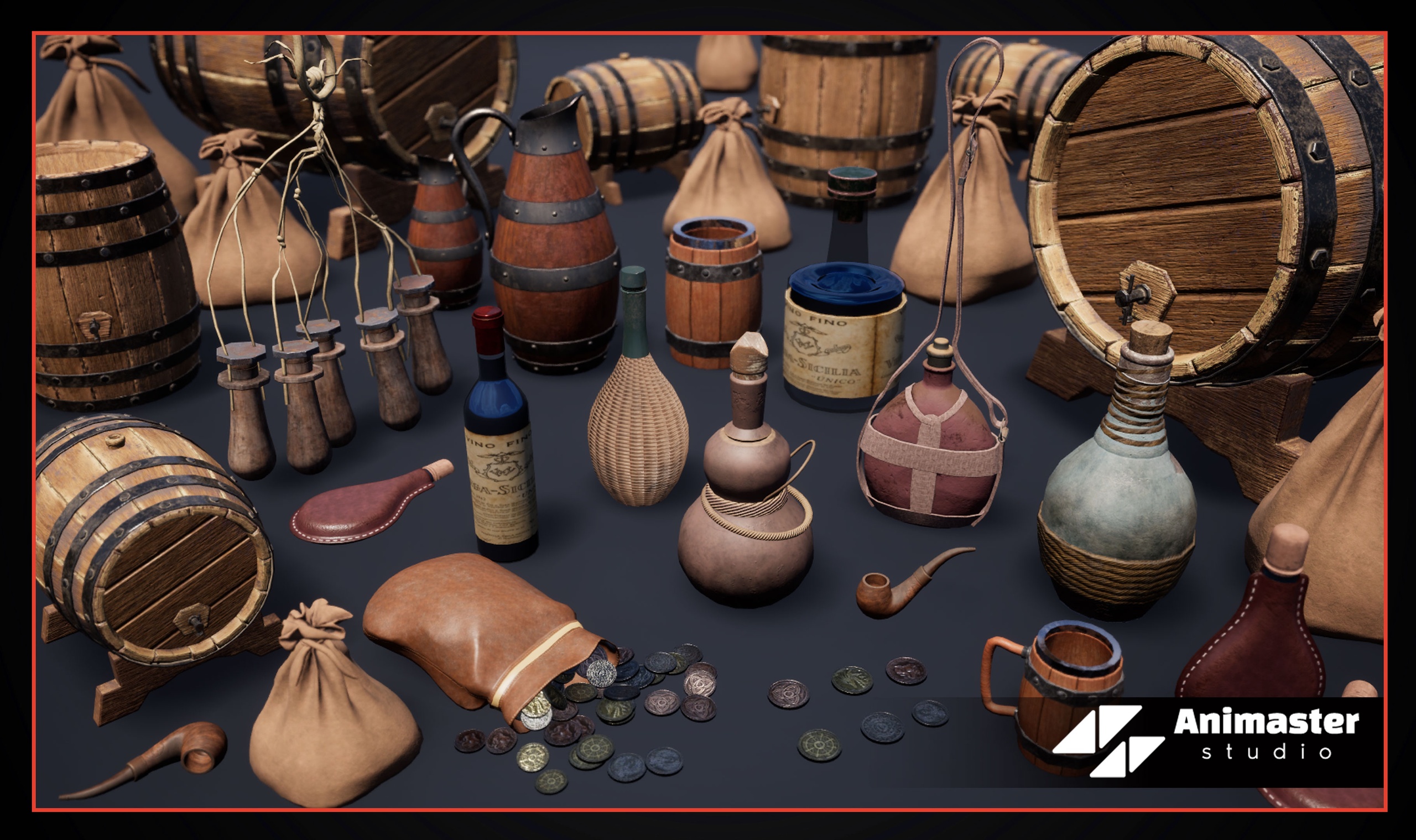 Media 1 for listing Medieval Tavern Props Pack