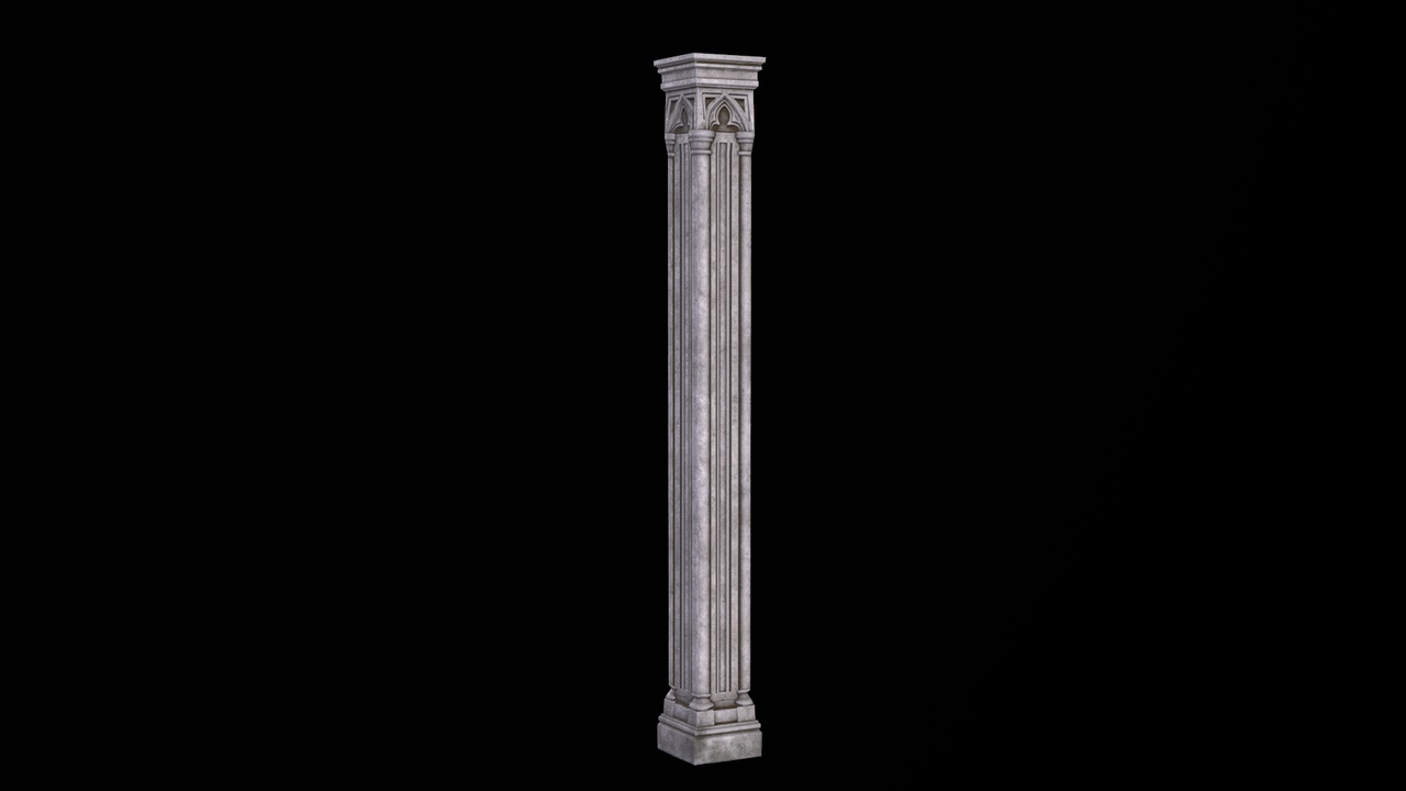 Media 1 for listing Gothic Stone Column – Fantasy Cathedral Architecture