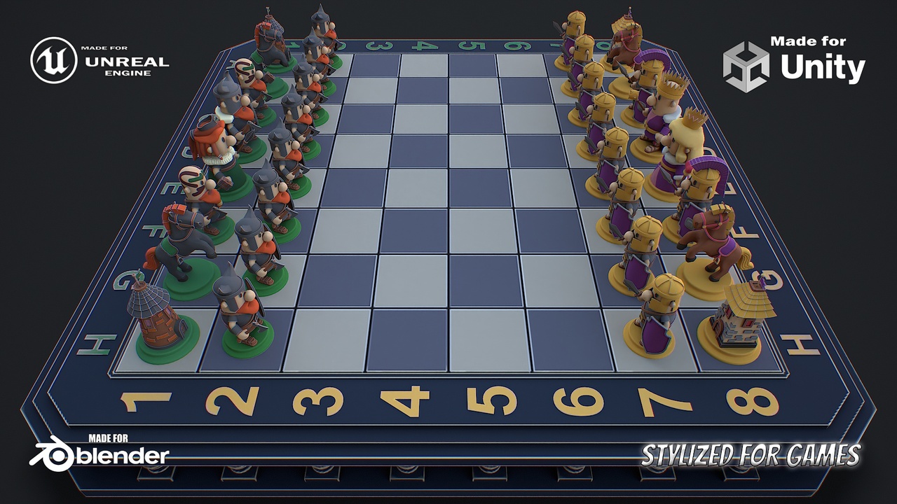 Media 1 for listing Chess game ready 3d model
