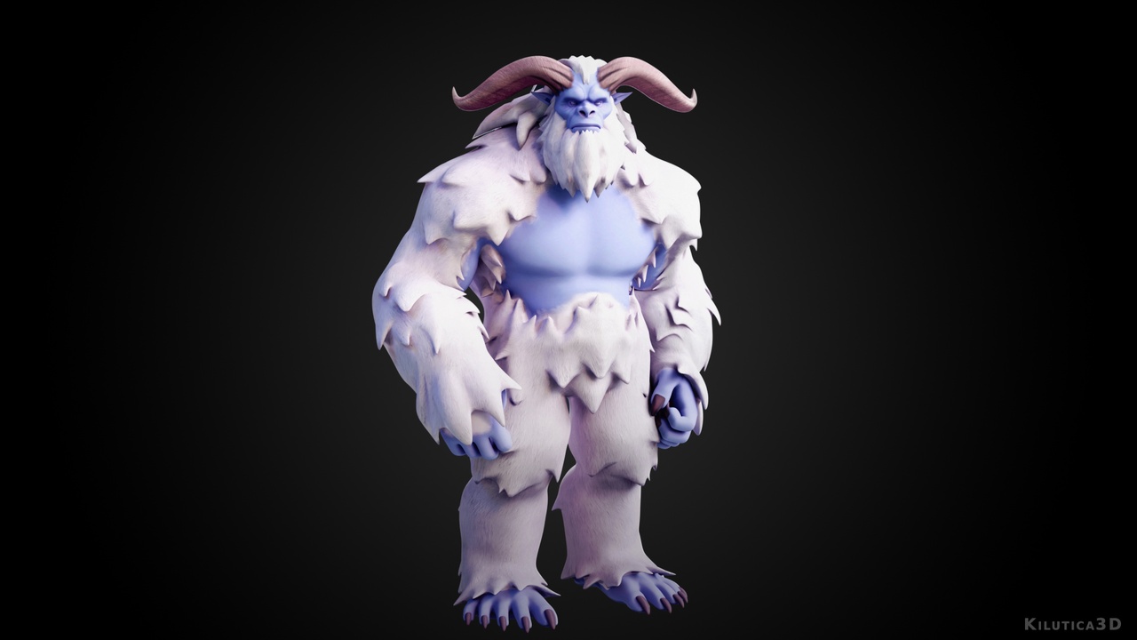 Multimedia 1 para anuncio Yeti - Rigged Stylized Creature 3D Model for Blender