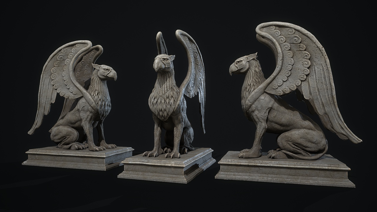 Media 1 for listing Griffin Statue