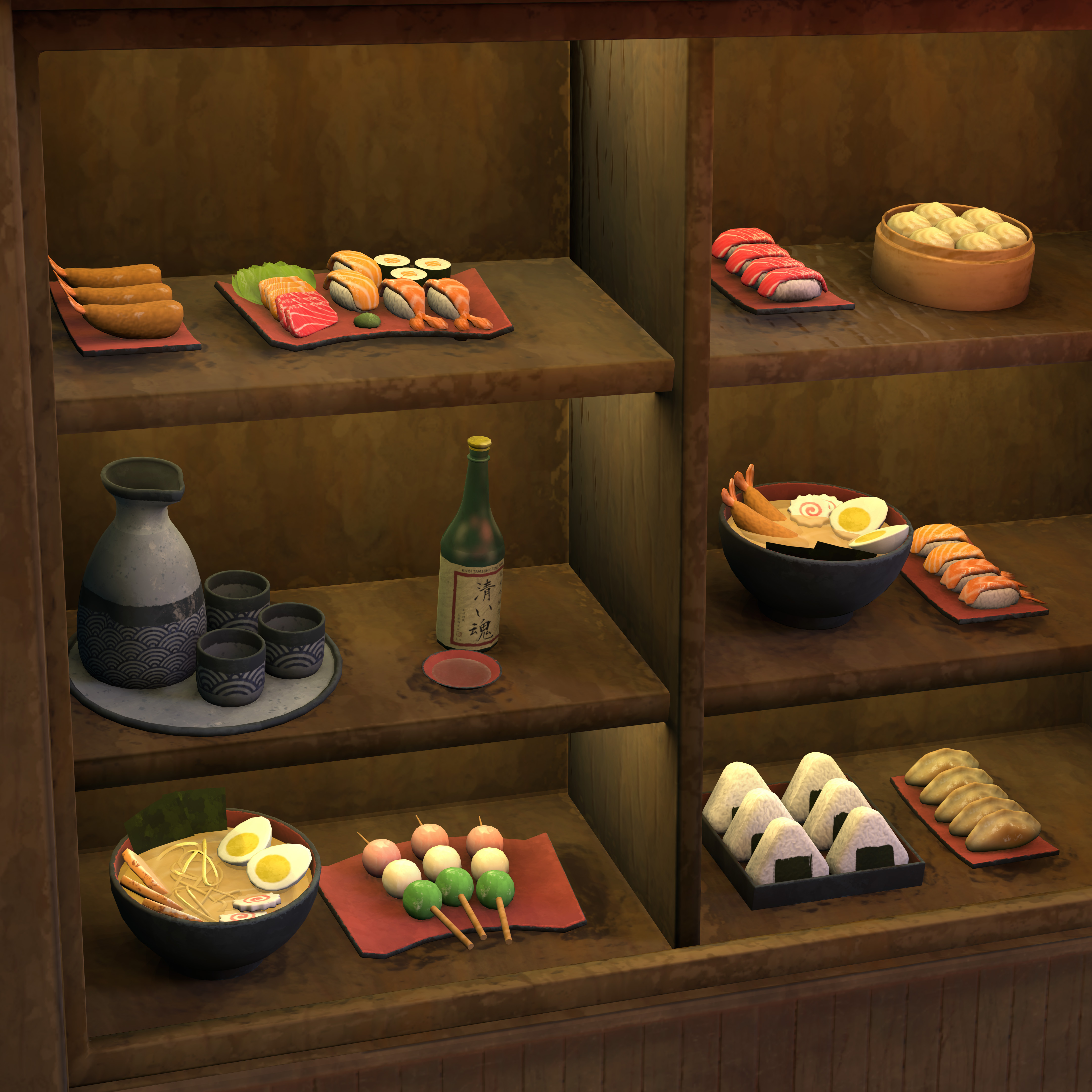 Stylized Japanese Food Set | Fab